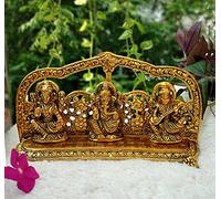 Wonder Care Ganesh, Laxmi, Saraswati Statue, geformt in tollen Details, Diwali Pooja-Artikel - | Heimdekoration | Mandir | Geschenk | Hindu-Gott Idol