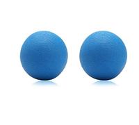 Wonder Care Lot de 2 balles de massage pour fasciite plantaire, rouleau de massage en silicone, balle d'acupression du corps pour pied et dos, bleu, 50 mm