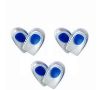Wonder Care Lot de 3 paires de coussinets de talon en gel pour soulager la douleur au talon pour homme et femme - Coussinets de talon en silicone pour fasciite plantaire - Coussinets pour épine