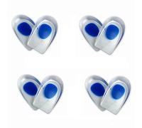 Wonder Care Lot de 4 paires de coussinets en gel pour soulager la douleur pour homme et femme - Coussinets en silicone pour fasciite plantaire - Transparent, taille L