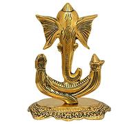 Wonder Care | Statue de Ganesh sculptée avec Beaucoup de détails dans Une Finition Antique Ivoire - Idole de Ganesh pour Voiture | Décoration d'intérieur | Mandir | Cadeau | Idole de Dieu Hindou