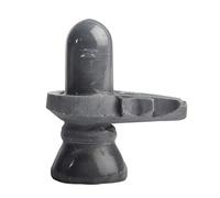 Wonder Care Statue Shiva Lingam en marbre fabriquée à la main Shiva Lingham Stone Shivling gris pour Pooja | Articles Puja pour décoration d'intérieur - 7,6 cm