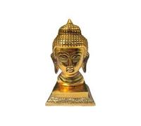 Wonder Care WC_ Statues de Bouddha pour décoration d'intérieur Shakyamuni Tête de Bouddha Bouddhiste en métal doré Petit Bouddha Bhadrarupa Méditation Yoga Bouddha Articles Cadeaux