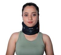 Wonder Care WC- Support de col souple Support de cou réglable Support de cou doux Support pour douleurs au cou et soutien pour hommes et femmes_C101_Black-M