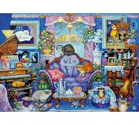 Wonder Forge Puzzle de 1000 pièces « Cats in The Blue Room » pour Adultes | Pièces Uniques et Parfaitement ajustées | Imagerie Amusante et vibrante | Exclusivité Amazon