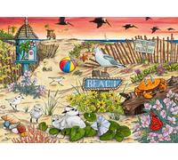 Wonder Forge Puzzle Don't Disturb The Plovers de 1000 pièces pour Adultes | Pièces Uniques et Parfaitement ajustées | Imagerie Amusante et vibrante | Exclusivité Amazon