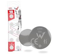 Wonder Full Energy Lot de 10 Piles Bouton LR44 357A, Longue Durée, Montres | Pour jouets, calculatrices, thermomètres et lasers, réserve pour toute la maison, énergie fiable, évite les achats à l'unité