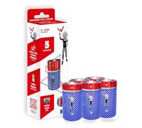 Wonder Full Energy Lot de 5 Piles Alcalines D LR20 1,5V, Conservation 5 Ans | Énergie stable et durable, protège le compartiment à piles, se conservent jusqu'à 5 ans, pour lampes torches, prêtes à servir
