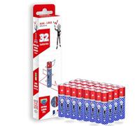 Wonder Full Energy - Piles Alcalines AAA LR03 1,5V Longue Durée - Pack de 32 Piles Antifuite - Éco-Responsables - Idéales pour Télécommandes, Jouets, Lampes, Appareils Électroniques