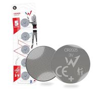 Wonder Full Energy - Piles Boutons CR2025 Lithium 3V - Pack de 5 - Longue Durée 800h - Sécurité Enfant - Idéal Télécommandes, Clés, Montres, etc. - Emballage Sécurisé