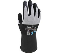 Wonder Grip WG-555 Duo Gant de travail avec matériau en nylon sur le dos de la main, revêtement en nitrile pour une meilleure préhension; gants de sécurité pour une préhension sûre; M / 08