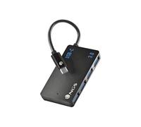 NGS Wonder IHUB4 - Hub USB-C, Contient 4 Ports, Transferts de Fichiers à Haute Vitesse, Compatible avec USB 1.0, USB 1.1, USB 2.0 et USB 3.0, Noir