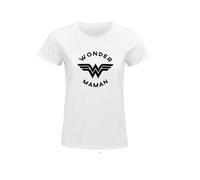 Wonder Maman T-Shirt - Le pour Votre Super Maman (FR/ES, Alpha/Lettres, S, Taille Normale, Taille Normale, Blanc)