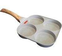 MYBO TV WONDER PAN XL Poêle 4 Compartiments - Antiadhésive - Tous Feux Dont Induction - Spatule en Silicone - Livre de Recettes digital - Diamètre de chaque compartiment 11cm FORMAT XL