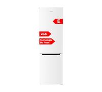WONDER Réfrigérateur blanc combiné, 2 portes WC185500ENF, capacité de 253 litres, sans givre, flux d’air multiple, faible niveau de bruit, porte réversible, cote énergétique E