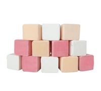 Wonder Space Peluche Mousse Blocs - Construire et Empiler Jouets de pépinière pour Les Tout-Petits Garçons Filles, Doux et Lisse, Apprentissage Précoce Motricité Cerveau Développement (Carré, Rougir)