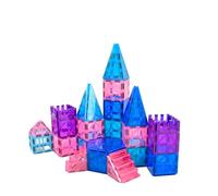 Wonder Toys 34 Pièces Château de Princesse des Neiges Ensemble de Construction Magnétique Classique pour Enfants de 3 Ans et Plus