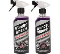 Wonder Wheels 2 nettoyants à jantes Colour Active, avec technologie de changement de couleur, 600 ml (Un paquet de 2)