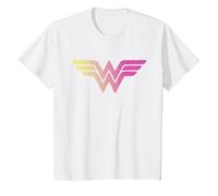 Wonder Woman 80th Pop Art Wonder Logo T-Shirt, Enfant, Blanc, 12 Ans