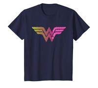 Wonder Woman 80th Pop Art Wonder Logo T-Shirt, Enfant, Bleu Marine, 3 Ans