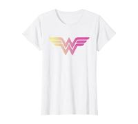 Wonder Woman 80th Pop Art Wonder Logo T-Shirt, Femme, Blanc, XXL