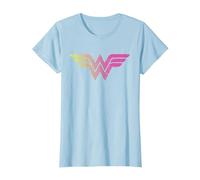 Wonder Woman 80th Pop Art Wonder Logo T-Shirt, Femme, Bleu Céleste, S