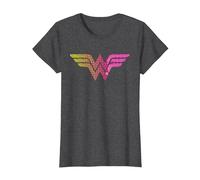 Wonder Woman 80th Pop Art Wonder Logo T-Shirt, Femme, Chiné Foncé, S
