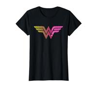 Wonder Woman 80th Pop Art Wonder Logo T-Shirt, Femme, Noir, M