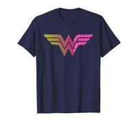 Wonder Woman 80th Pop Art Wonder Logo T-Shirt, Homme, Bleu Marine, 5XL