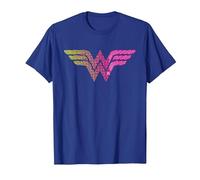 Wonder Woman 80th Pop Art Wonder Logo T-Shirt, Homme, Bleu Royal, M