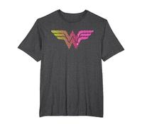 Wonder Woman 80th Pop Art Wonder Logo T-Shirt, Homme Grandes Tailles, Chiné Foncé, 5X Tall