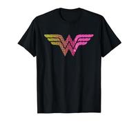 Wonder Woman 80th Pop Art Wonder Logo T-Shirt, Homme, Noir, 6XL