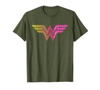 Wonder Woman 80th Pop Art Wonder Logo T-Shirt, Homme, Olive, L