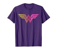 Wonder Woman 80th Pop Art Wonder Logo T-Shirt, Homme, Violet, 3XL