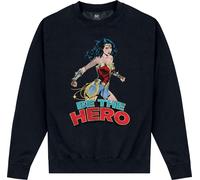 Wonder Woman - "Be The Hero" Sweat-shirt pour homme/femme unie PN411 (5XL) (Noir)