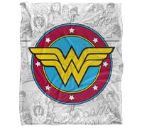 Wonder Woman Comic Logo Silky Touch Super Soft Throw Blanket 152 X 127 Cm