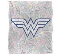 Wonder Woman Floral Logo Plaid Ultra Doux au Toucher Soyeux - 152 x 127 cm