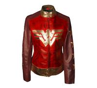 Wonder Woman Gal Gadot Diana Justice League Veste en cuir synthétique ciré pour femme - - X-Large