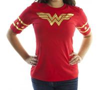 Wonder Woman Gold Foil Junior Rouge T-Shirt | XL