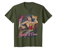 Wonder Woman Strength & Power T-Shirt, Enfant, Olive, 4 Ans