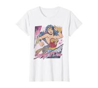 Wonder Woman Strength & Power T-Shirt, Femme, Blanc, XL