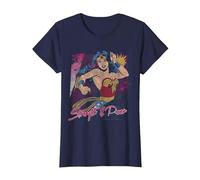 Wonder Woman Strength & Power T-Shirt, Femme, Bleu Marine, S