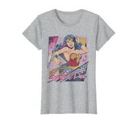 Wonder Woman Strength & Power T-Shirt, Femme, Gris Chiné, S