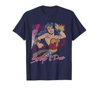 Wonder Woman Strength & Power T-Shirt, Homme, Bleu Marine, L