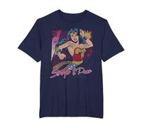 Wonder Woman Strength & Power T-Shirt, Homme Grandes Tailles, Bleu Marine, 3X Tall