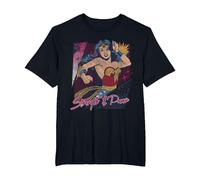 Wonder Woman Strength & Power T-Shirt, Homme Grandes Tailles, Noir, 3X Tall