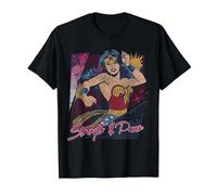 Wonder Woman Strength & Power T-Shirt, Homme, Noir, 4XL