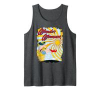 Wonder Woman Super Hero Girl Power DC Comics Art Vintage Fun Débardeur