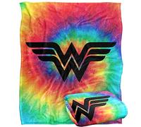 WONDER WOMAN Tie Dye Plaid Ultra Doux au Toucher Soyeux - 152 x 127 cm