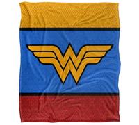 Wonder Woman Tri-Color Plaid Ultra Doux au Toucher Soyeux - 152 x 127 cm